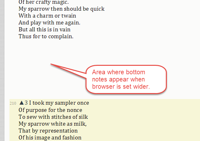 An example showing a user clicking the text of a summary item.
